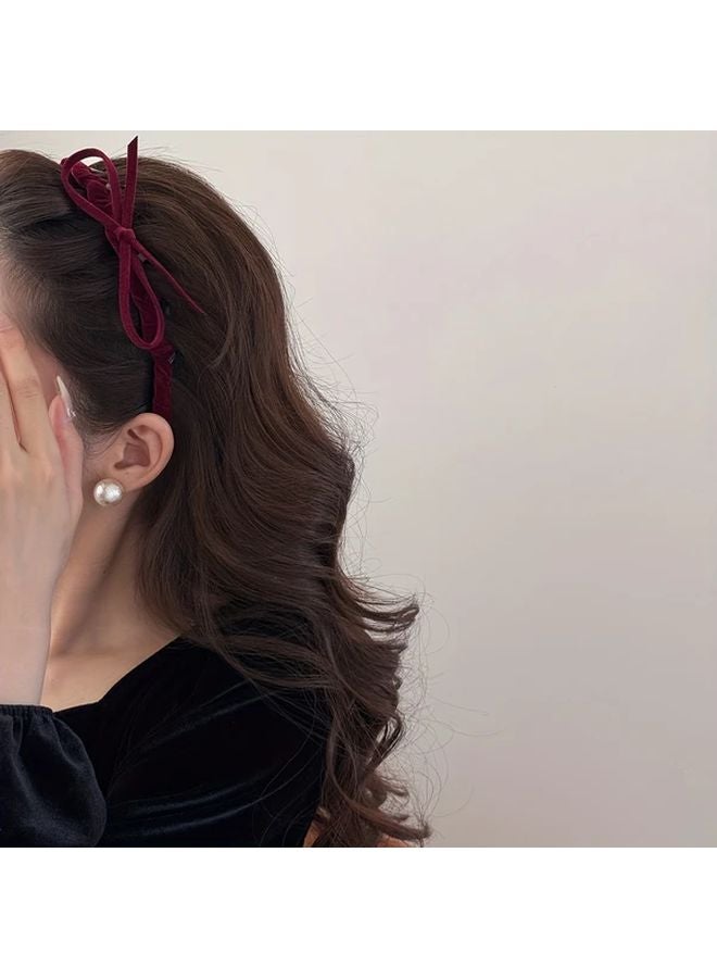 Yellow Non Slip Hair Headband For Women Elegant Bow Hairband For Updos Ponytails Buns Braids Secure Hold - Image 3